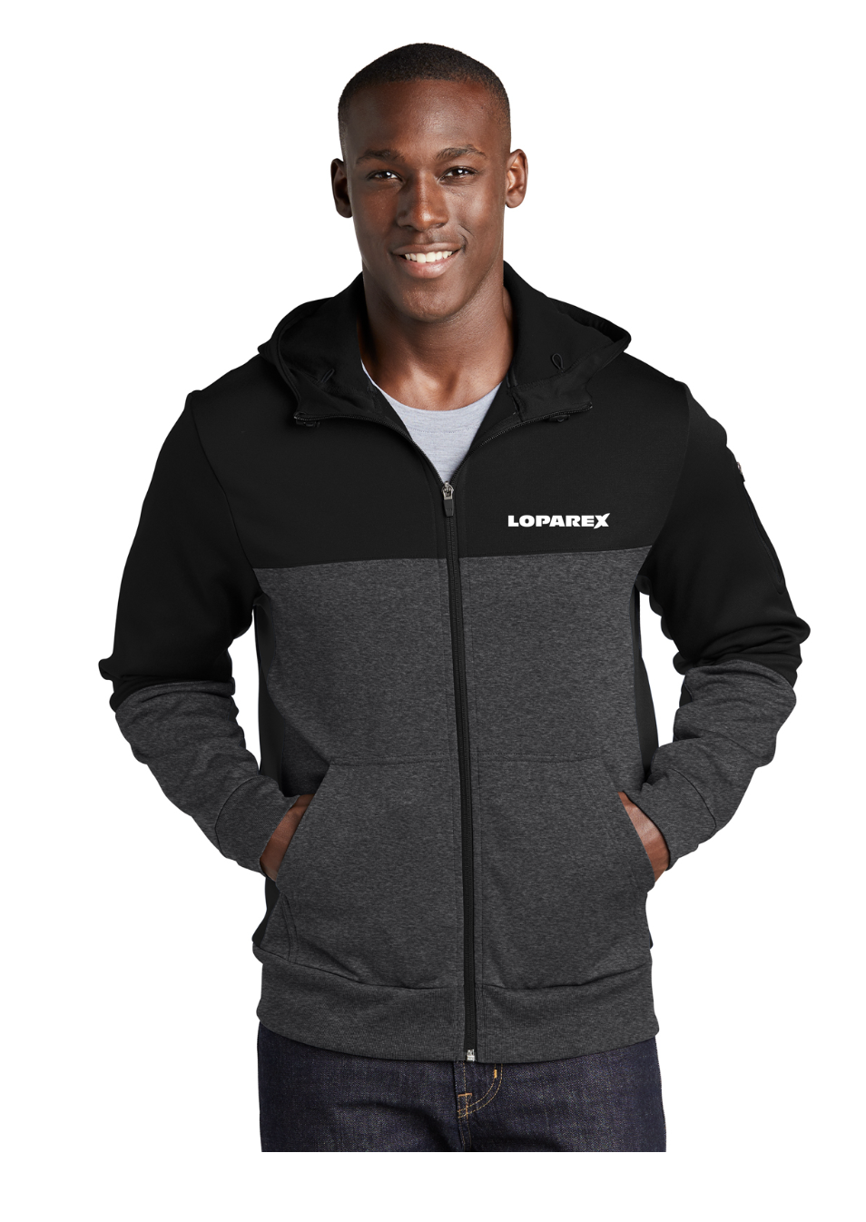 Colorblock Full-Zip Hooded Jacket