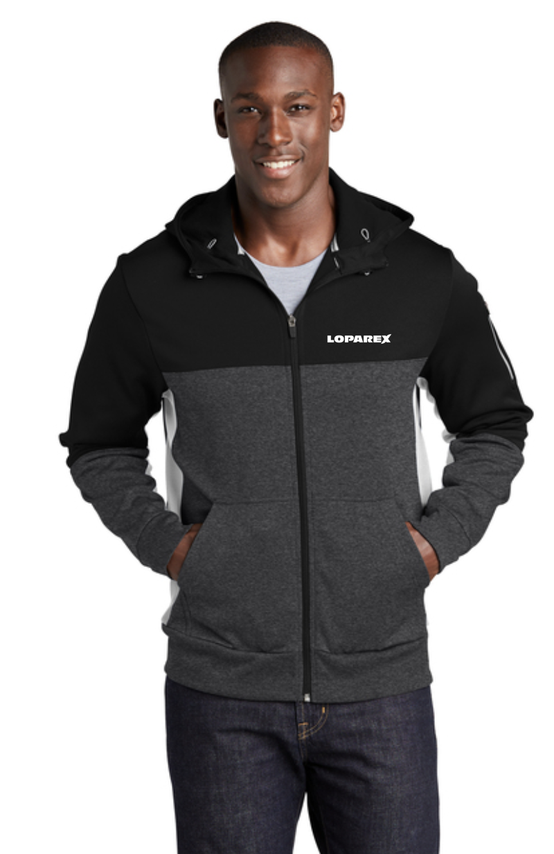 Colorblock Full-Zip Hooded Jacket