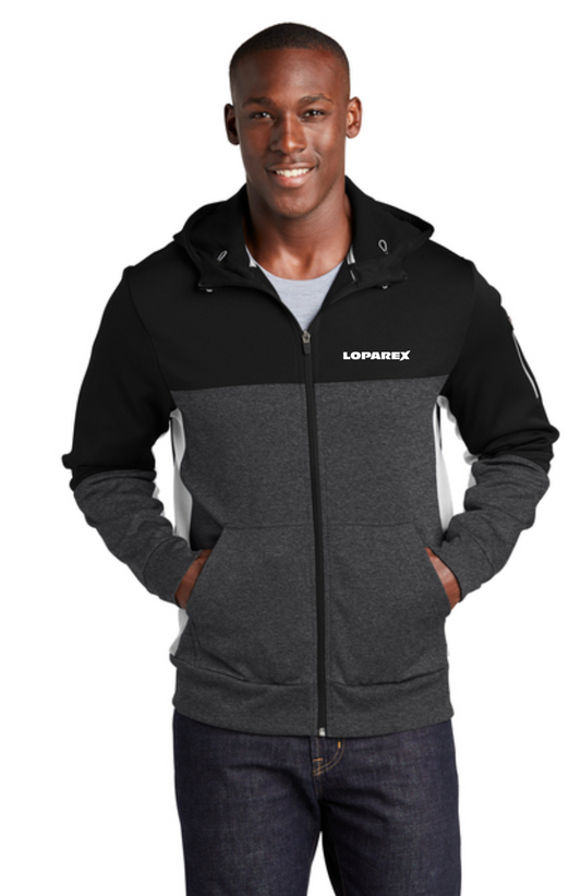 Colorblock Full-Zip Hooded Jacket