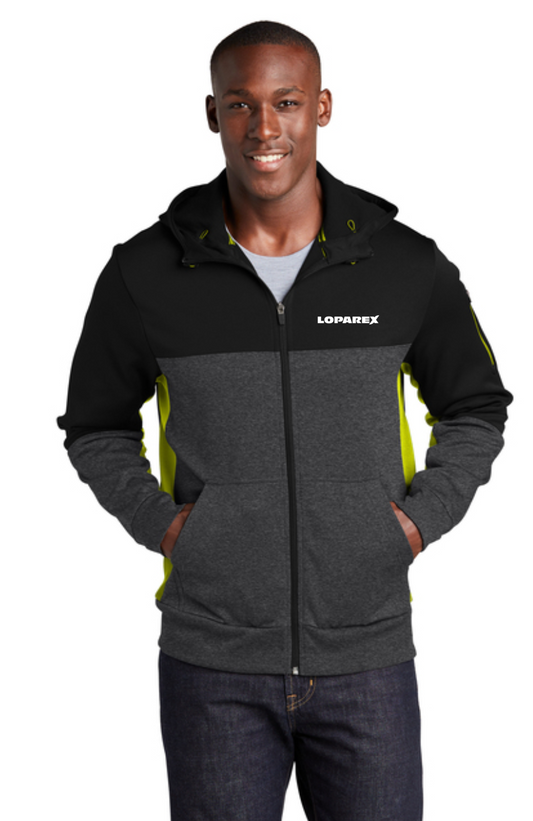 Colorblock Full-Zip Hooded Jacket