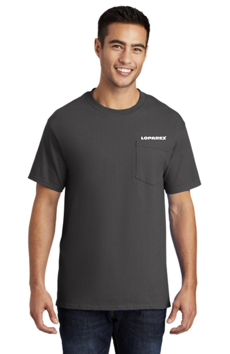 Mens 100% Cotton Pocket Tee