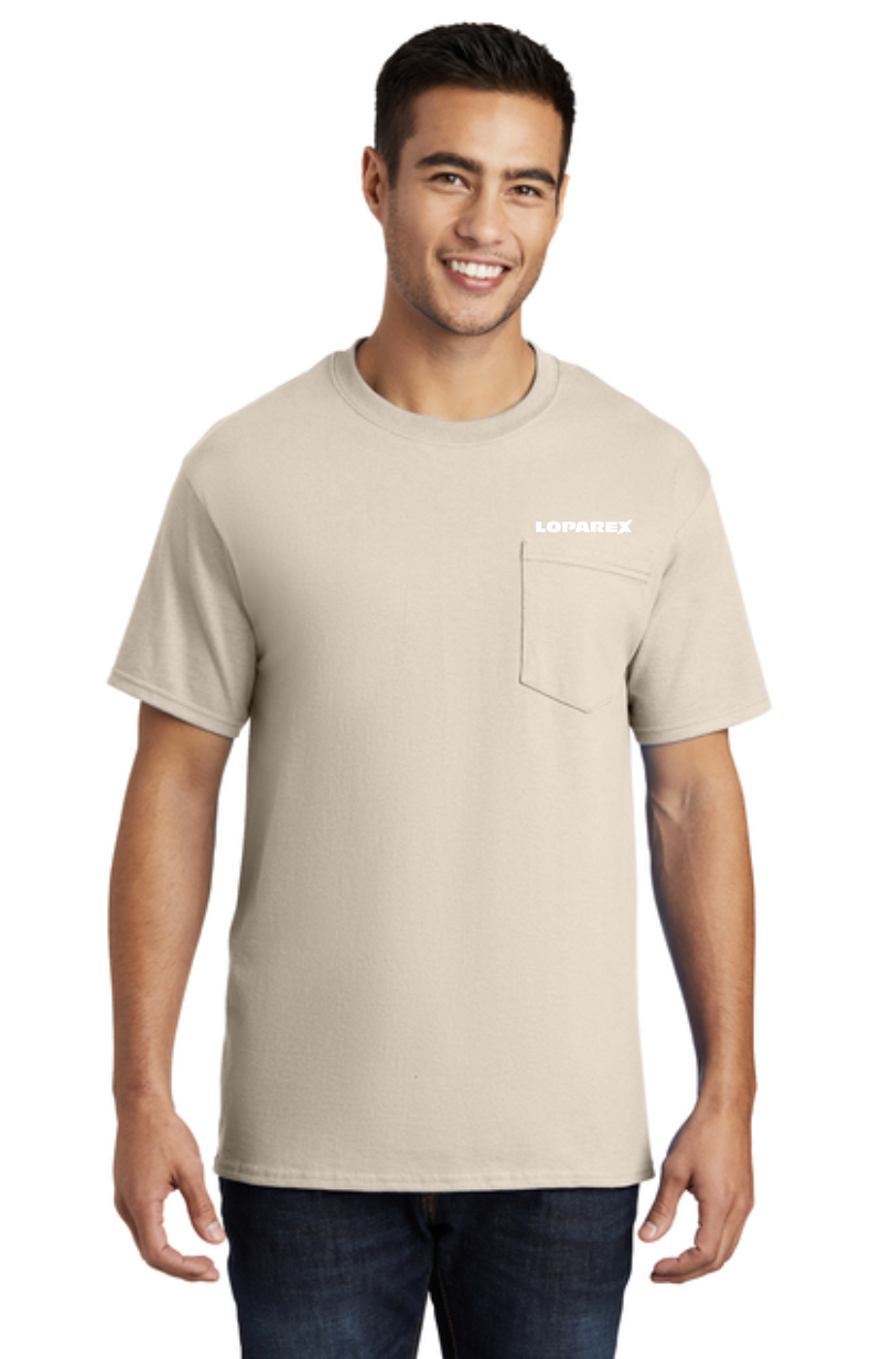 Mens 100% Cotton Pocket Tee
