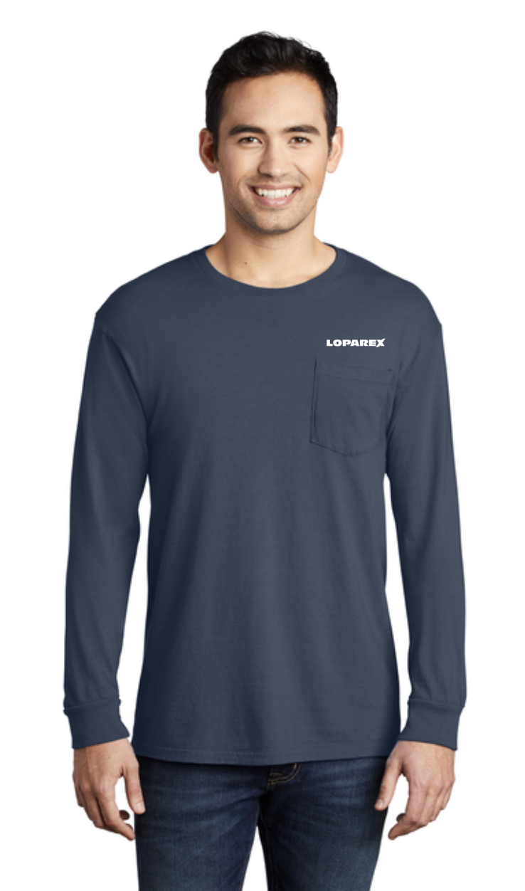 Mens Long Sleeve Pocket Tee