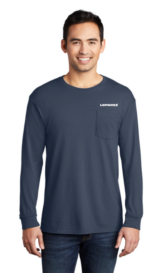 Mens Long Sleeve Pocket Tee