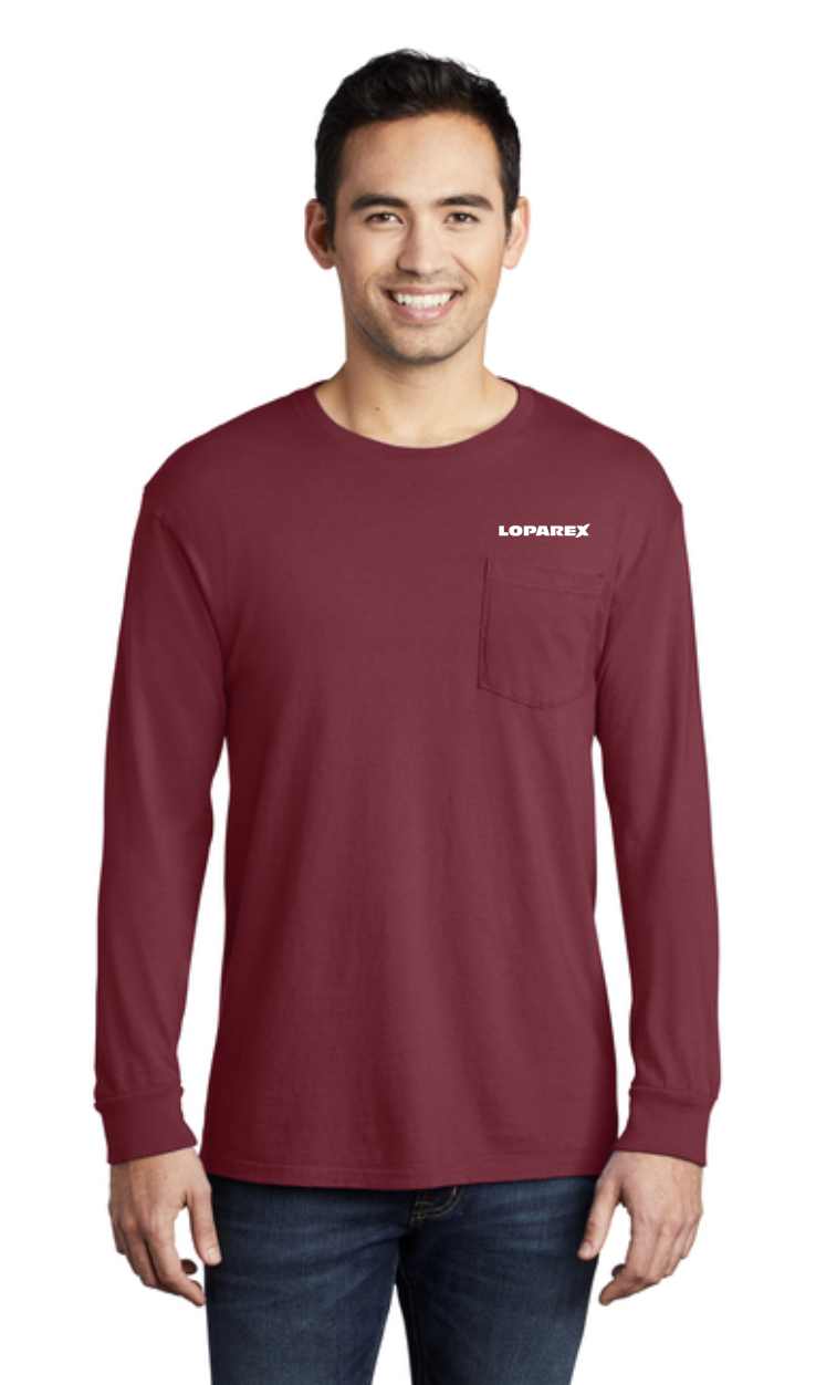 Mens Long Sleeve Pocket Tee
