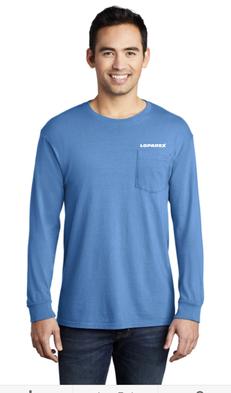Mens Long Sleeve Pocket Tee