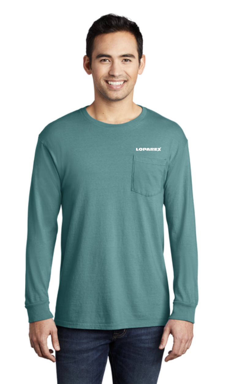 Mens Long Sleeve Pocket Tee