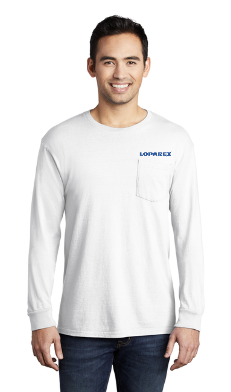 Mens Long Sleeve Pocket Tee