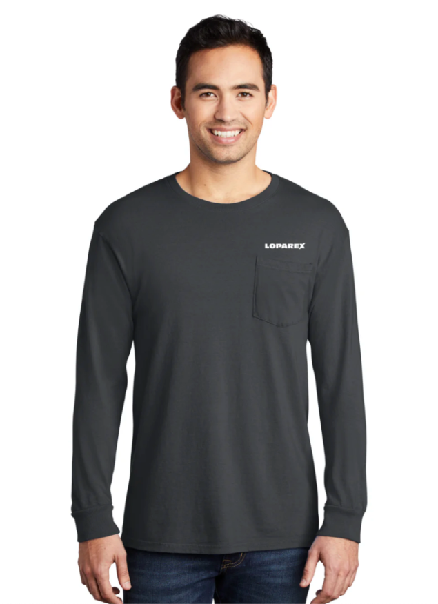 Mens Long Sleeve Pocket Tee